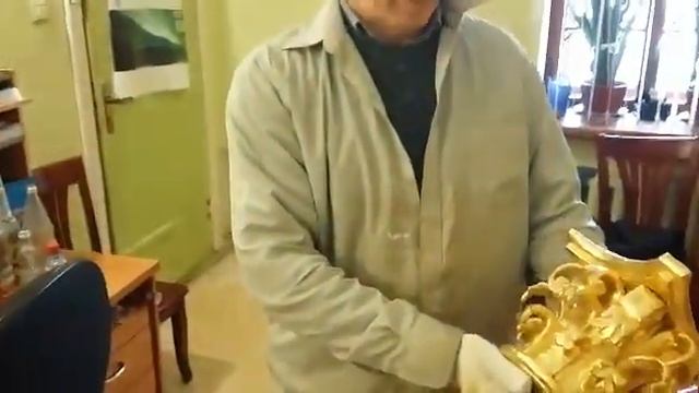 Золочение колонн и капителей. Храм Вознесения Господня с.Воскресенское 2019 г. смотреть онлайн