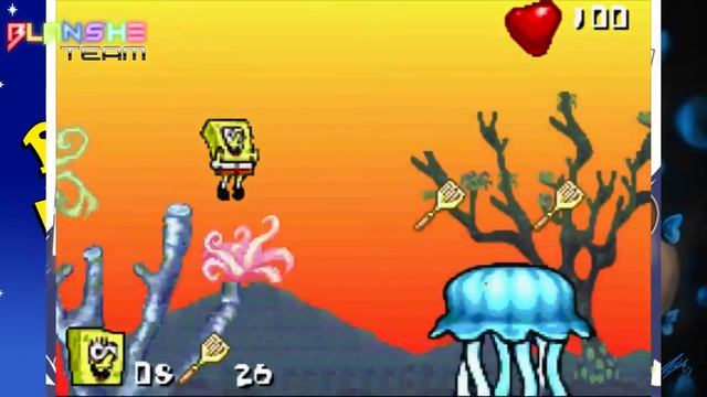 SpongeBob SquarePants SuperSponge(GBA Game Boy Advance)Full Playthrough. Полное прохождение.