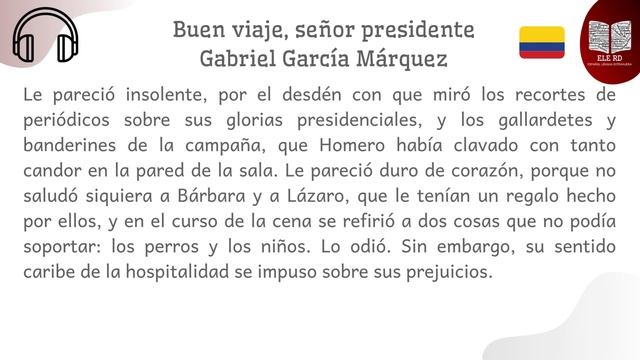 Buen Viaje, Señor Presidente | Gabriel García Márquez ? #audiolibro #ele