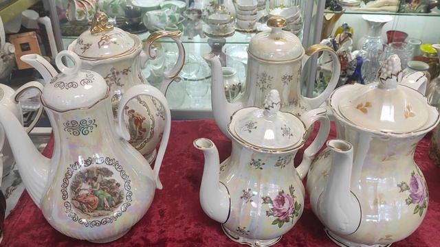 #Фарфоровые чайники Чехословакия.В антикварном на минской. смотреть онлайн