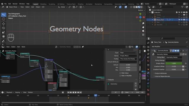 Dynamic Title Template w/ Geometry Nodes in Blender 3.5 смотреть онлайн