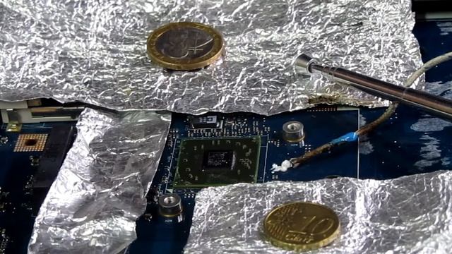 Ремонт Acer 5732Z замена видеочипа 216-0728018 смотреть онлайн