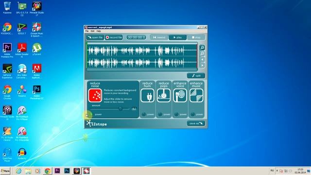 Pinnacle Studio 17 - Izotope Music & Speech Cleaner очищаем звук от шума