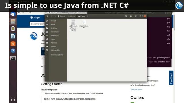 JCOBridge - EP.1 How to use Java and .NET C# together. Create .NET Core user interface on Linux. смотреть онлайн
