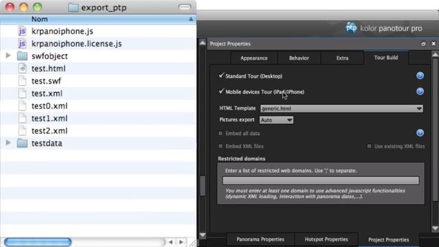 Panotour Pro : Tour build settings смотреть онлайн