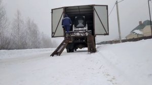 Разгрузка минипогрузчика Bobcat s175 с Газ 3309 (53)