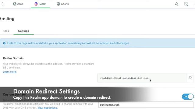 MongoDB Atlas Realm Custom Domain Name Setup смотреть онлайн