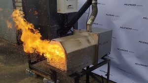 Пеллетная горелка Пеленгас ВМ150. Первый запуск.
