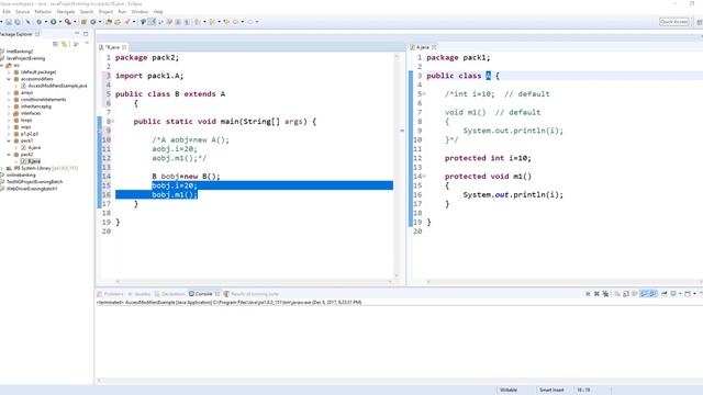 Java Tutorial 11- Access Modifiers | Exception Handling смотреть онлайн