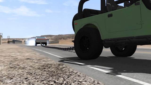Tesla Cybertruck VS Petrol SUV - BeamNG Drive смотреть онлайн
