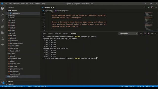 CS50'S Introduction To AI With Python - Project 2 a : PageRank смотреть онлайн