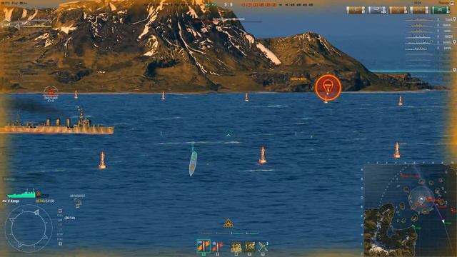 World Of Warships. бой Конго 2 против 8 смотреть онлайн