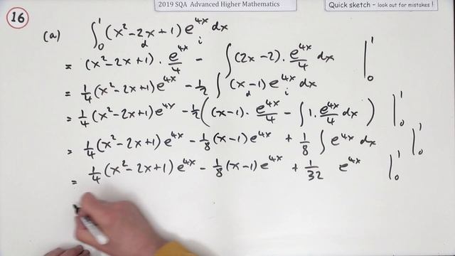 2019 SQA Advanced Higher Mathematics No.16  Quick Sketch