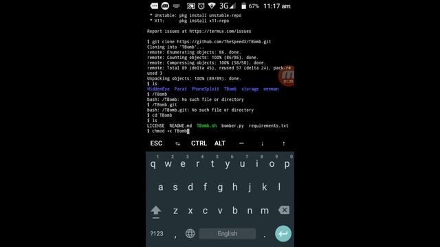 Termux Terminal new tool TBomb Tool for call and sms bombing | By Hacker Students смотреть онлайн