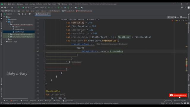 How to Implement WordEffect Graphics in Jetpack Compose | Android | Kotlin | Make it Easy смотреть онлайн