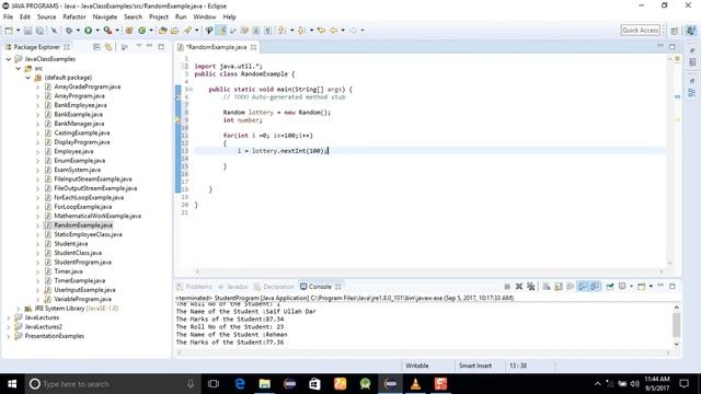 JAVA TUTORIAL 26 RANDOM NUMBER GENERATOR смотреть онлайн