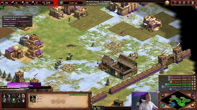 УКРАЛ ГОРОД У ВРАГА | Винч в командной игре в Age of Empires 2 смотреть онлайн