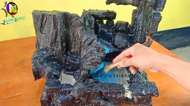 Make Aquarium Waterfall Decorations Using Styrofoam Box смотреть онлайн