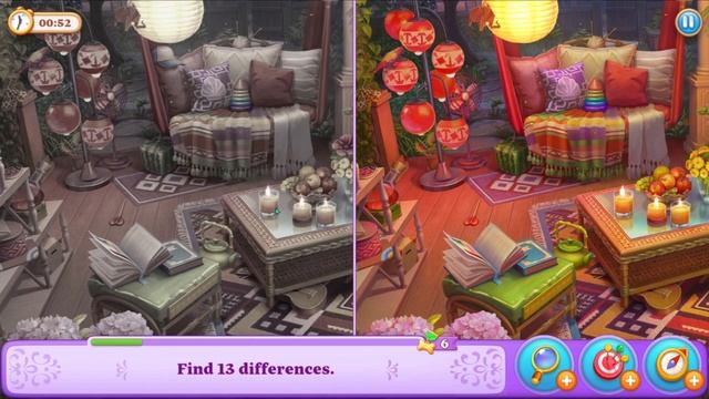 Manor Matters Level 2842 Terrace HD Super Hard | Find 15 differences | boat, turtle, fish, basket смотреть онлайн