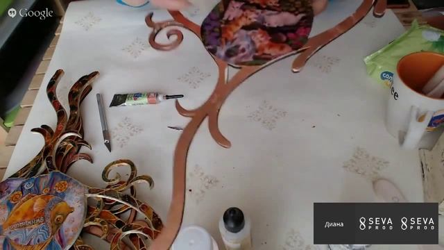 #МК Дианы Январевой-часы в леденцовой технике. Ручная работа смотреть онлайн