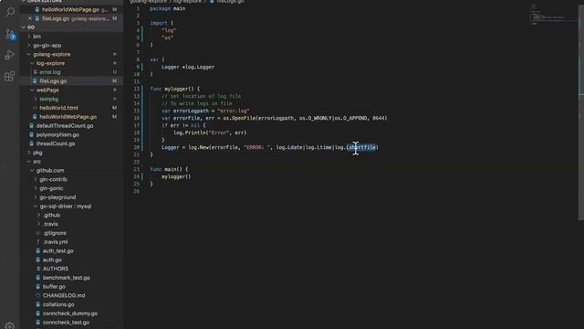 Write Logs Into File | Write custom logs in file in Golang |Golang Learning смотреть онлайн