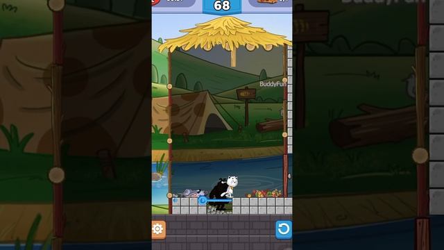 Rescue cat - save the cat pin pull puzzle ios gameplay - All levels 64-72 смотреть онлайн
