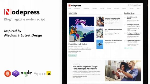 Nodepress - A Medium Clone Built with Nodejs | Codecanyon Scripts and Snippets смотреть онлайн