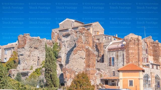 Terme di Caracalla in beautiful town of Albano Laziale timelapse hyperlapse, Italy смотреть онлайн