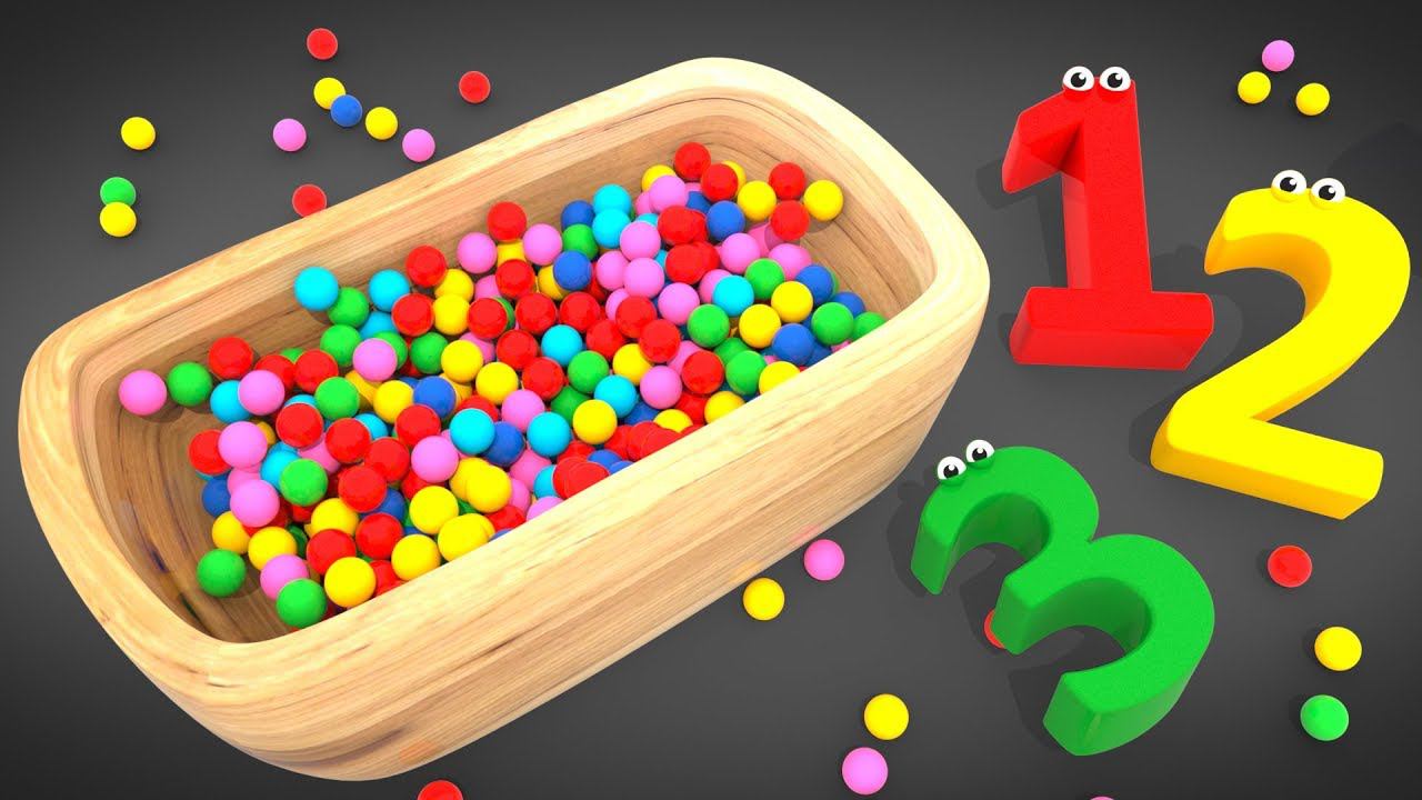 Цифры и Шарики / Учим Цифры до 10 и Цвета / Обучающий мультфильм для детей Волшебство ТВ смотреть онлайн