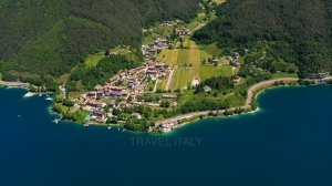 Best Places to Visit in Italy, Lake Ledro - Travel Video. Aerial drone 4K video
