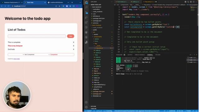 Test Your React Application With Jest & React Testing Library For Beginners смотреть онлайн