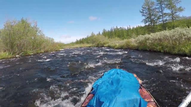 Обход порога Алькес по правой протоке. Шивера 2 к.сл. Река Лимбекою. смотреть онлайн