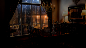 Шум дождя на окне со звуками грома для сна