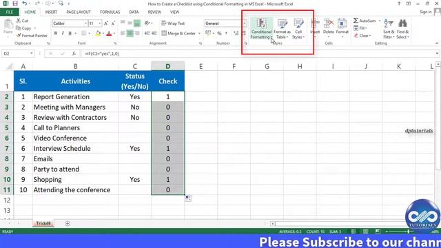 Excel Trick#49 : How to Create a Checklist using Conditional Formatting || Use of Conditional forma смотреть онлайн