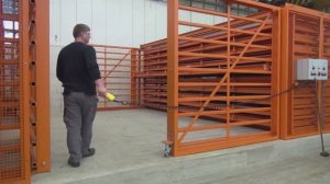 Стеллаж для хранения листового металла электро-выдвижение кассет.