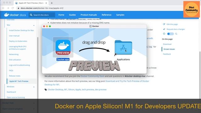 M1 Macbook Air For Docker Supported | Apple M1 Tech Preview | Devs Community смотреть онлайн