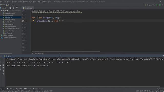 134-) (Python Kursu) - KONU - ASCII Tablosu Mini Hatırlatma смотреть онлайн