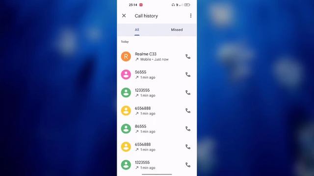 Realme C33 How to Delete Call History