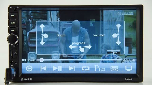 2 Din Car Radio 7" HD Player MP5 Touch Screen Digital Display (A2085)Appearance + Function display смотреть онлайн