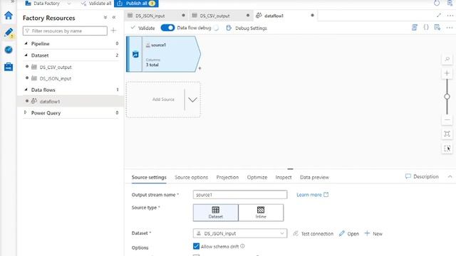 Data Flow in Azure Data Factory Transforming JSON file List in Json to Columns смотреть онлайн