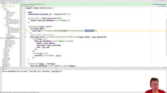 Angular with Firebase part 31 of 70 - Avoid auto login on create user - yes its a hack смотреть онлайн