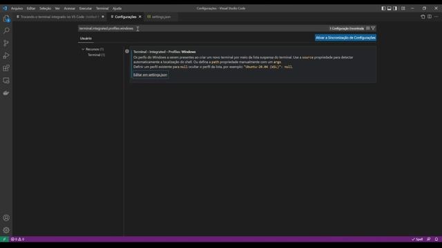 COMO TROCAR O TERMINAL INTEGRADO NO VS CODE смотреть онлайн
