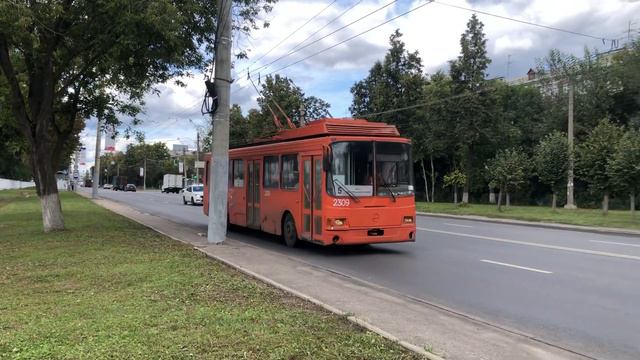 Троллейбус ЛиАЗ-5280 (ВЗТМ) N-2309 на Сормовском шоссе смотреть онлайн