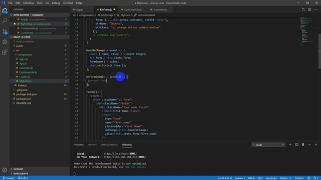 05. React JS CRUD Application - Insert and Edit Customer смотреть онлайн