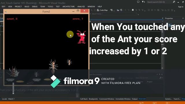 Ant-Touched Game Project using visual studio for Beginners | visual Basic | Preview смотреть онлайн