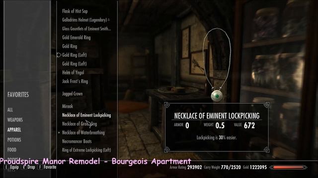 Proudspire Manor Remodel - Bourgeois Apartment - Skyrim Special Edition House Mod смотреть онлайн
