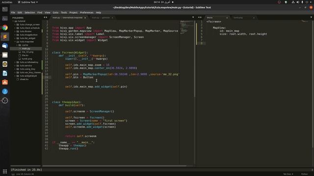 Kivy MapView 1:  Add MapView To Kivy App And MapMarkerPopups