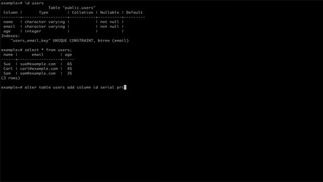 Add an Auto Incrementing Primary Key смотреть онлайн
