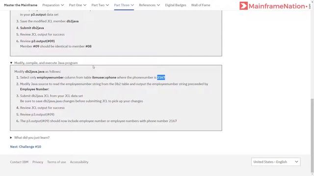 Master the Mainframe 2019 | Part 3 Challenge 9 solution - Java SQL | IBM MTM 2019 смотреть онлайн