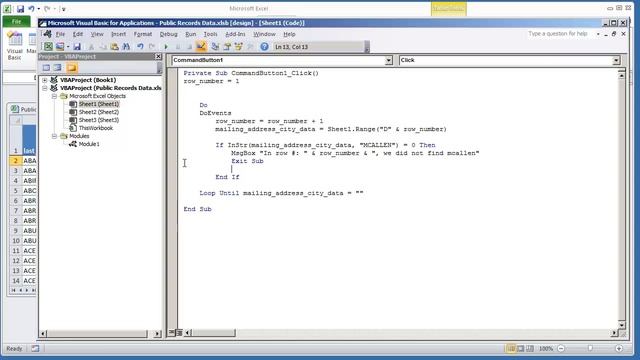 Find First Cell that Does Not Contain a Certain String - Microsoft Excel 2010 VBA Programming for B смотреть онлайн